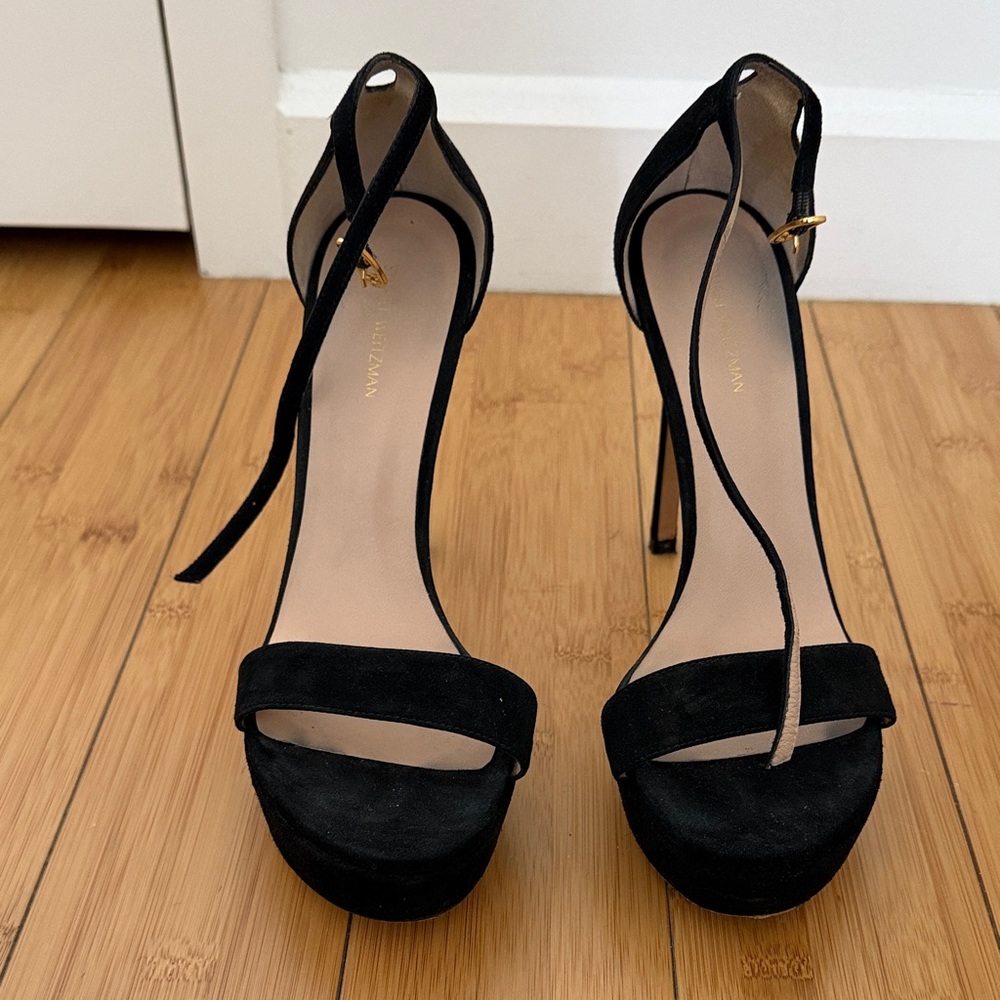 Stuart Weitzman Black Platform High Heels - Picture 2 of 7